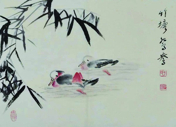 于长山花鸟画作品